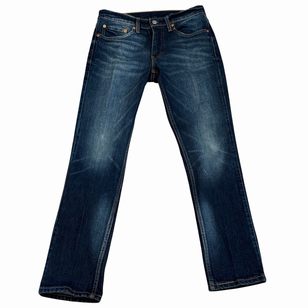 Levi's 511 Slim Fit Jeans Blue Dark Wash Denim Size 30x29 Intentional Fading